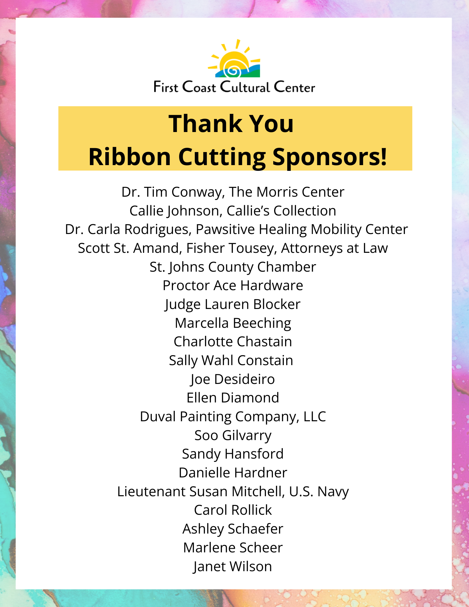 Ribbon cutting vendor sponsors 5